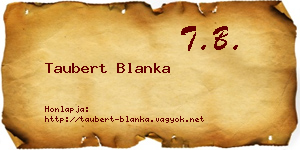 Taubert Blanka névjegykártya