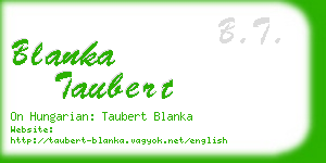 blanka taubert business card